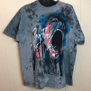 Pink Floyd The Wall Tie Dye T-Shirt XXL Liquid Blue NWT Unisex